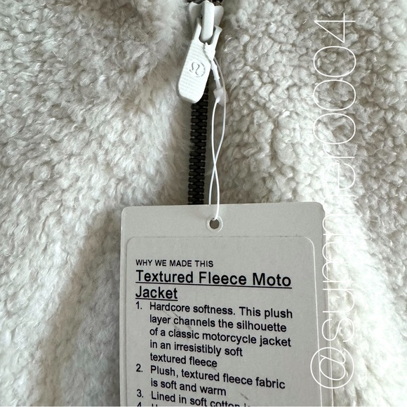 NWT Lululemon Textured Fleece Collared Jacket Bone 2 - Picture 6 of 8